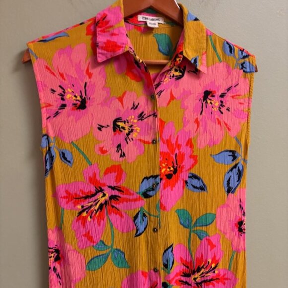 Billabong Womens Dress Size S Midi Button Floral Boho Beach Vacation Festival - Picture 2 of 13